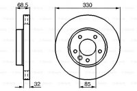 Диск тормозной, передний Bosch 0 986 479 248