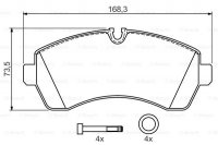 Дисковые тормозные колодки, передние Bosch 0 986 494 194