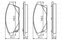 Дисковые тормозные колодки, передние Bosch 0 986 494 434