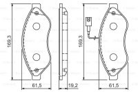 Дисковые тормозные колодки, передние Bosch 0 986 494 111