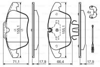 Дисковые тормозные колодки, передние Bosch 0 986 494 371