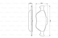 Дисковые тормозные колодки, передние Bosch 0 986 424 558