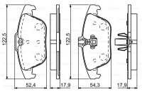 Дисковые тормозные колодки, задние Bosch 0 986 494 162