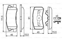 Дисковые тормозные колодки, задние Bosch 0 986 424 717