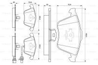 Дисковые тормозные колодки, передние Bosch 0 986 494 103