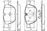 Дисковые тормозные колодки, передние Bosch 0 986 494 191